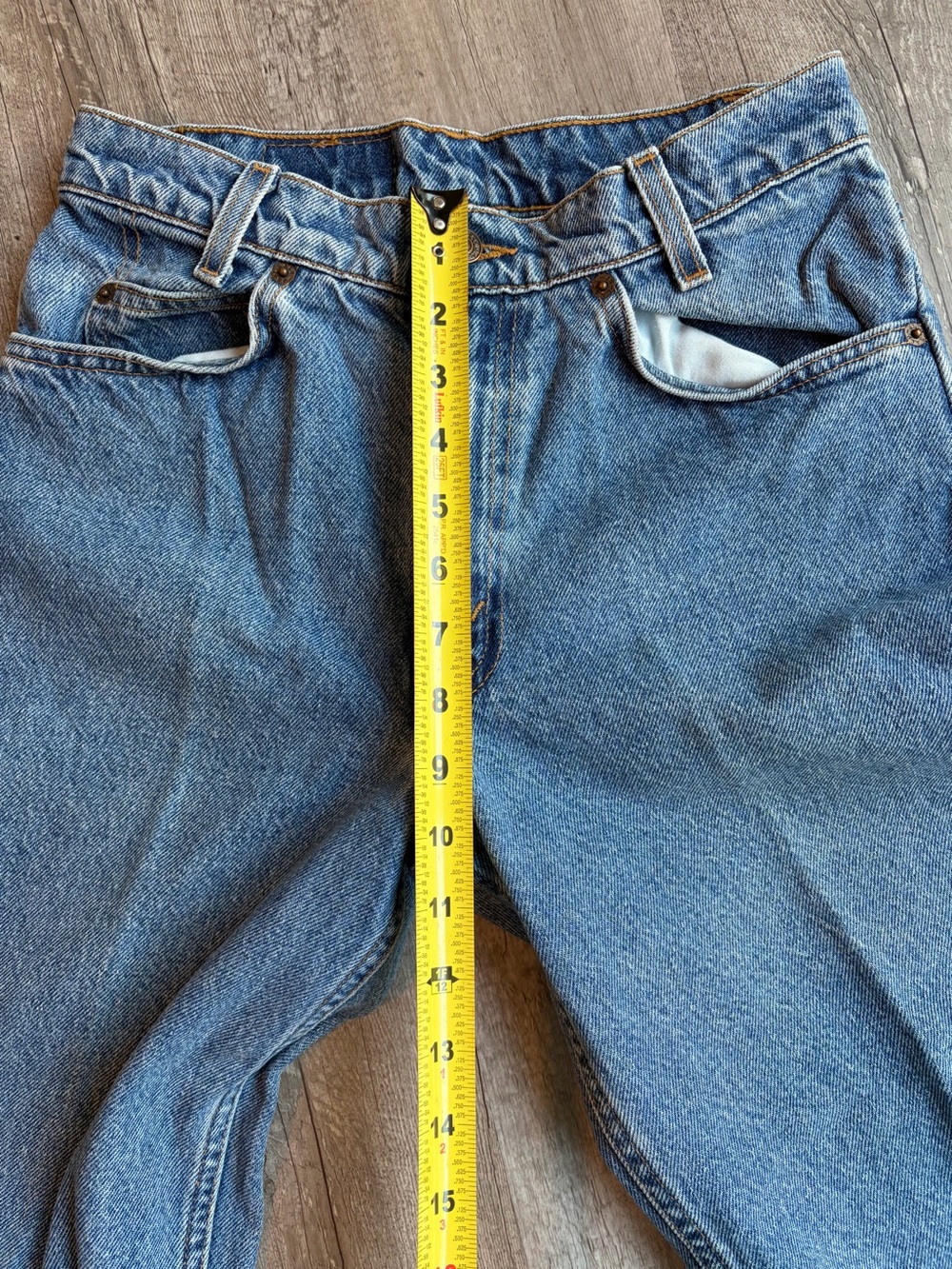 VTG Levi’s 550 Student Orange Tab Jeans 1998 - High Rise - Straight Leg - Picture 2 of 12